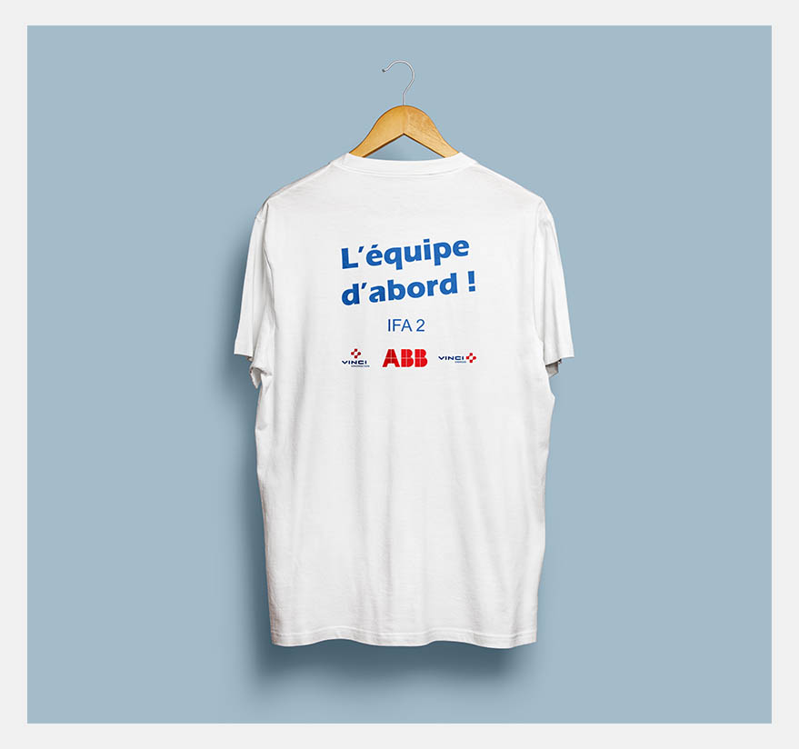 t-shirt omexom : l'équipe d'abord !