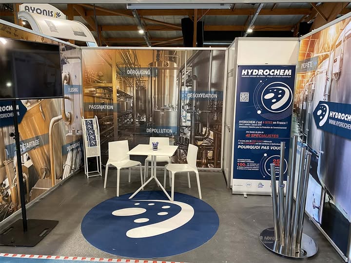 Stand hydrochem salon réalisé par Acor